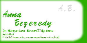 anna bezeredy business card